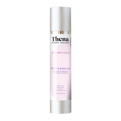 Thena Mother's Glow Belly Oil For Pregnancy Prevent Stretch Marks & Dry Itchy Skin, Natural & Organic Skin Care