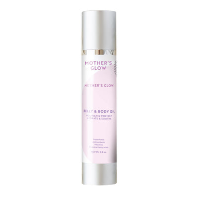 MOTHER'S GLOW Belly Oil For Pregnancy Prevent Stretch Marks & Dry Itchy Skin, Natural & Organic Skin Care